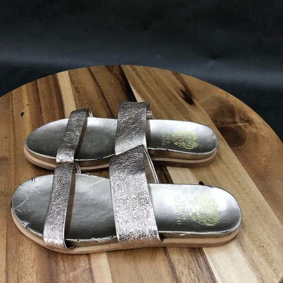 Vince Camuto Pink Metallic Slides Slip On Sandals Womens Size 7 B - Picture 4 of 11